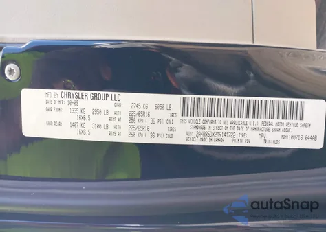 2010 Chrysler Town & Country Touring from USA, damaged, VIN 2A4RR5DX2AR141722